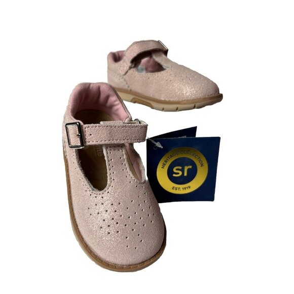 Stride Rite Kid’s Mary Jane Nell Flats Rose Gold Shoes Size 6.5 Wide Toddler New - Picture 1 of 10
